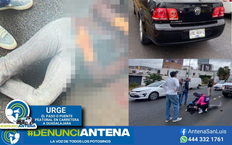 Atropellan a mujer en cruce peligroso cerca de la glorieta a Guadalajara