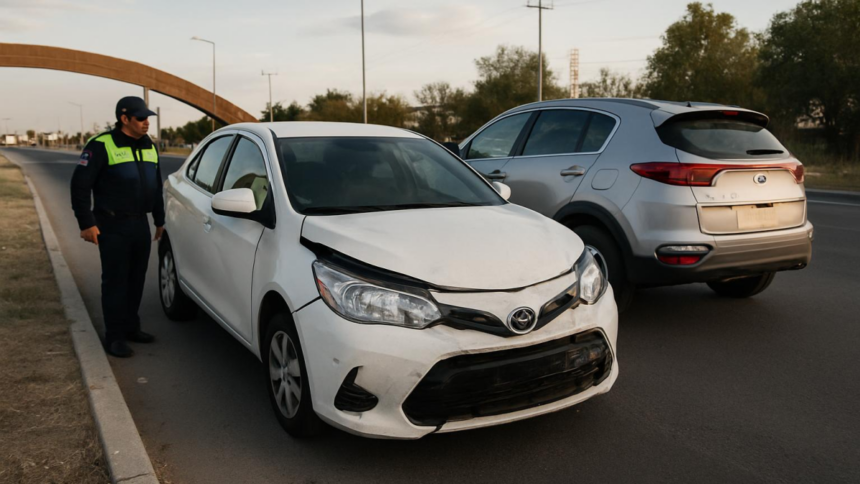 Conductor pierde el control tras choque en la lateral de Salvador Nava